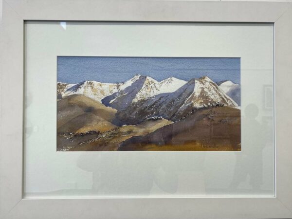 First Snow, Flock Hill Station, Fiona Carruthers, Framed water colours