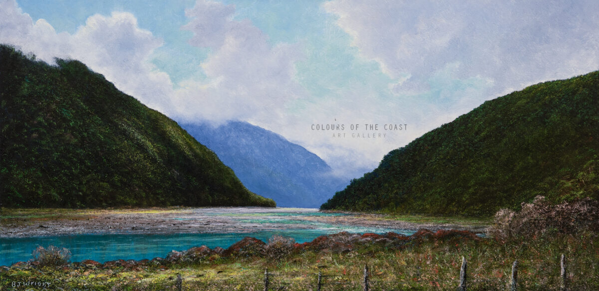 Haast River, Print, Barry Wright,