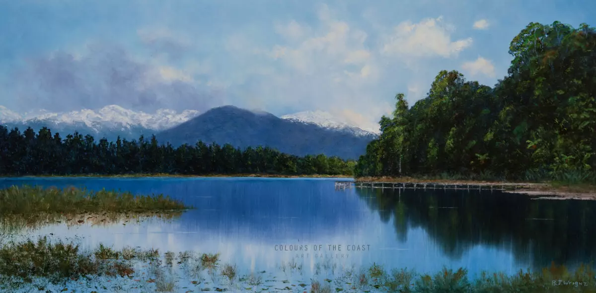 Lake Mahinipua, Print, Barry Wright,