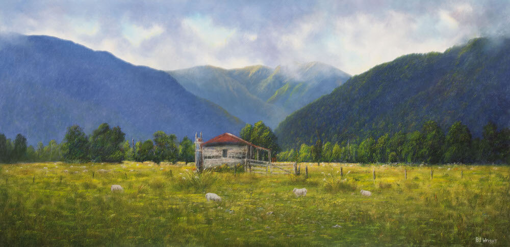 Oil Painting Poachers Hut By Barry Wright